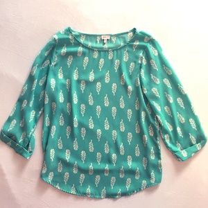 PIXLEY Ellie Printed 3/4 Sleeve Blouse